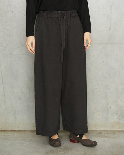 Black Organic Cropped Trousers