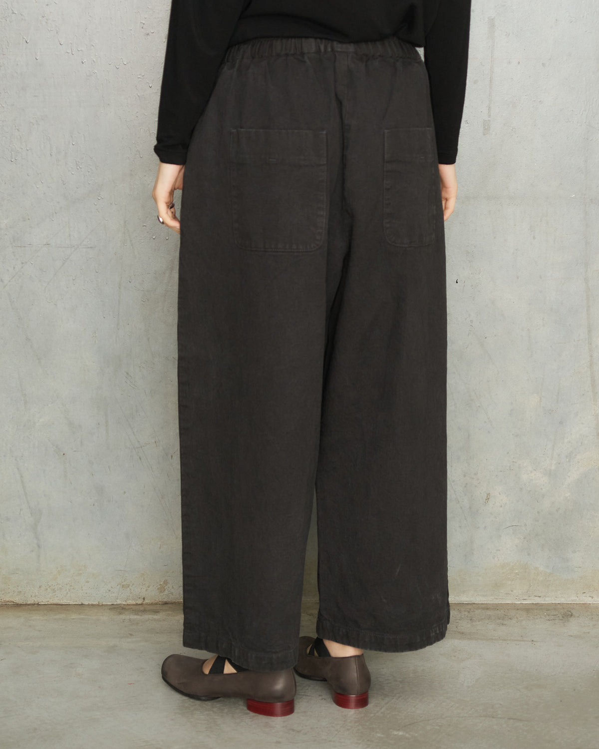 Black Organic Cropped Trousers