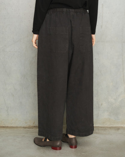 Black Organic Cropped Trousers
