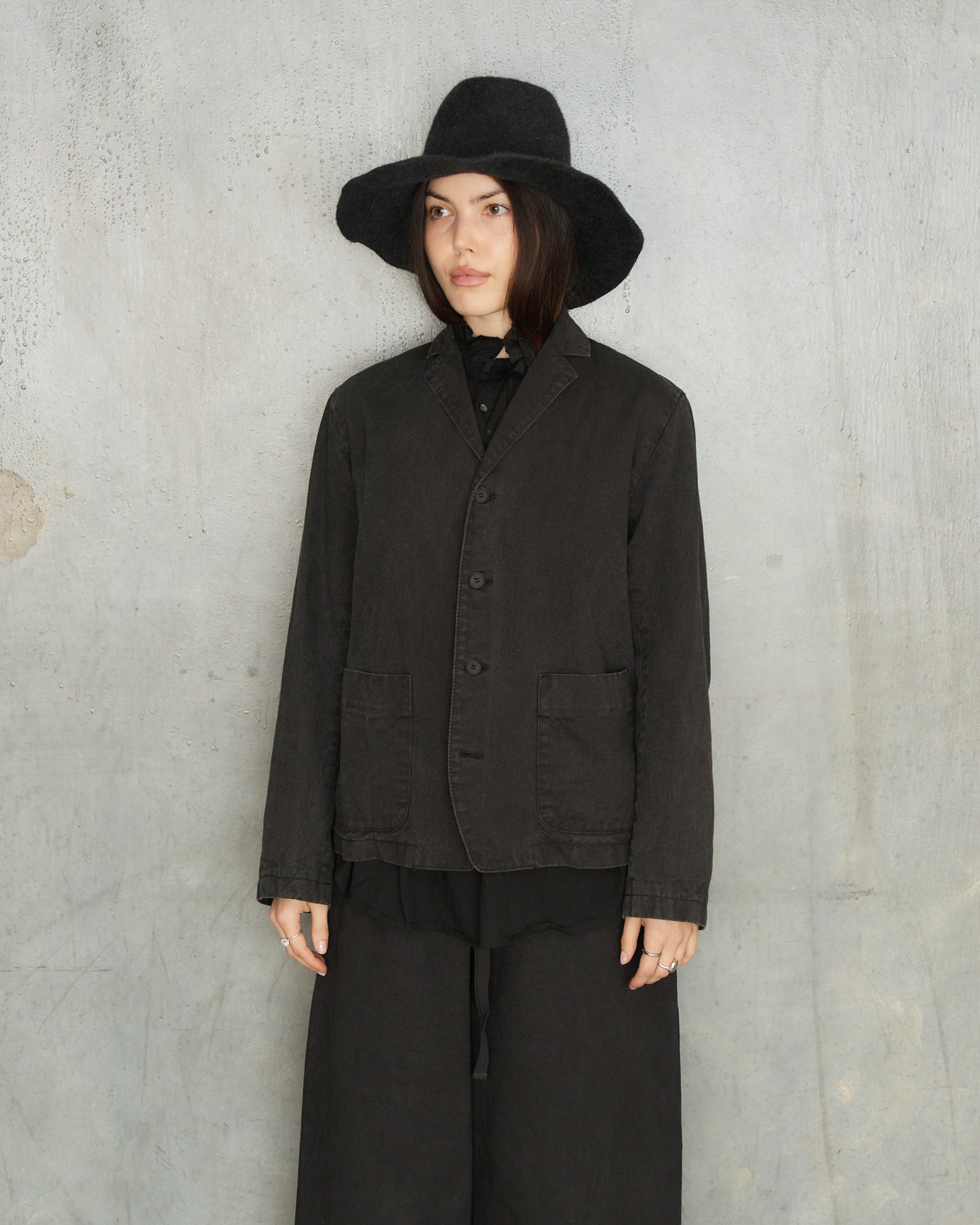Black Organic Tailored Jacket