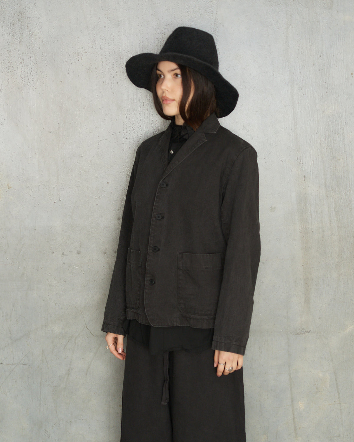 Black Organic Tailored Jacket