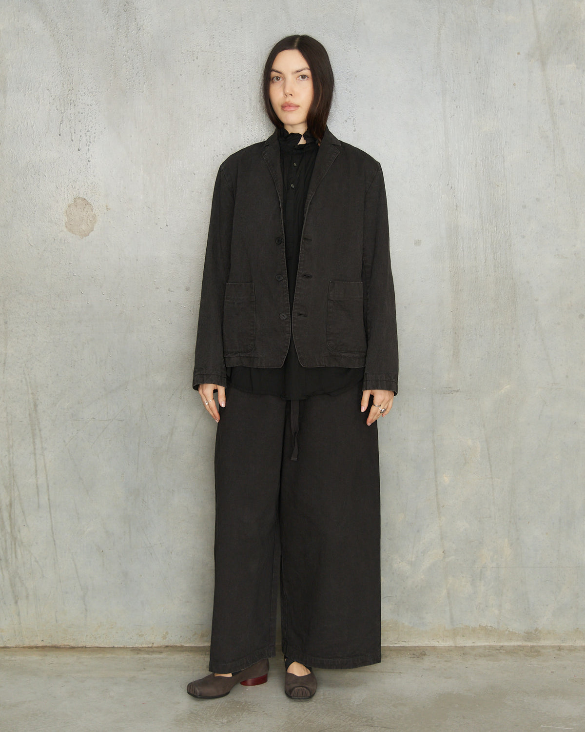 Black Organic Tailored Jacket
