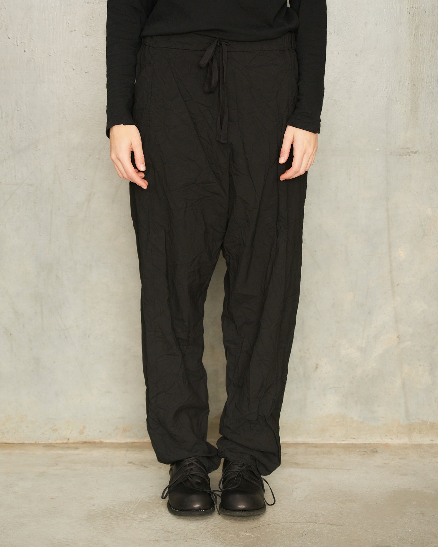Black Stretch Easy Pants