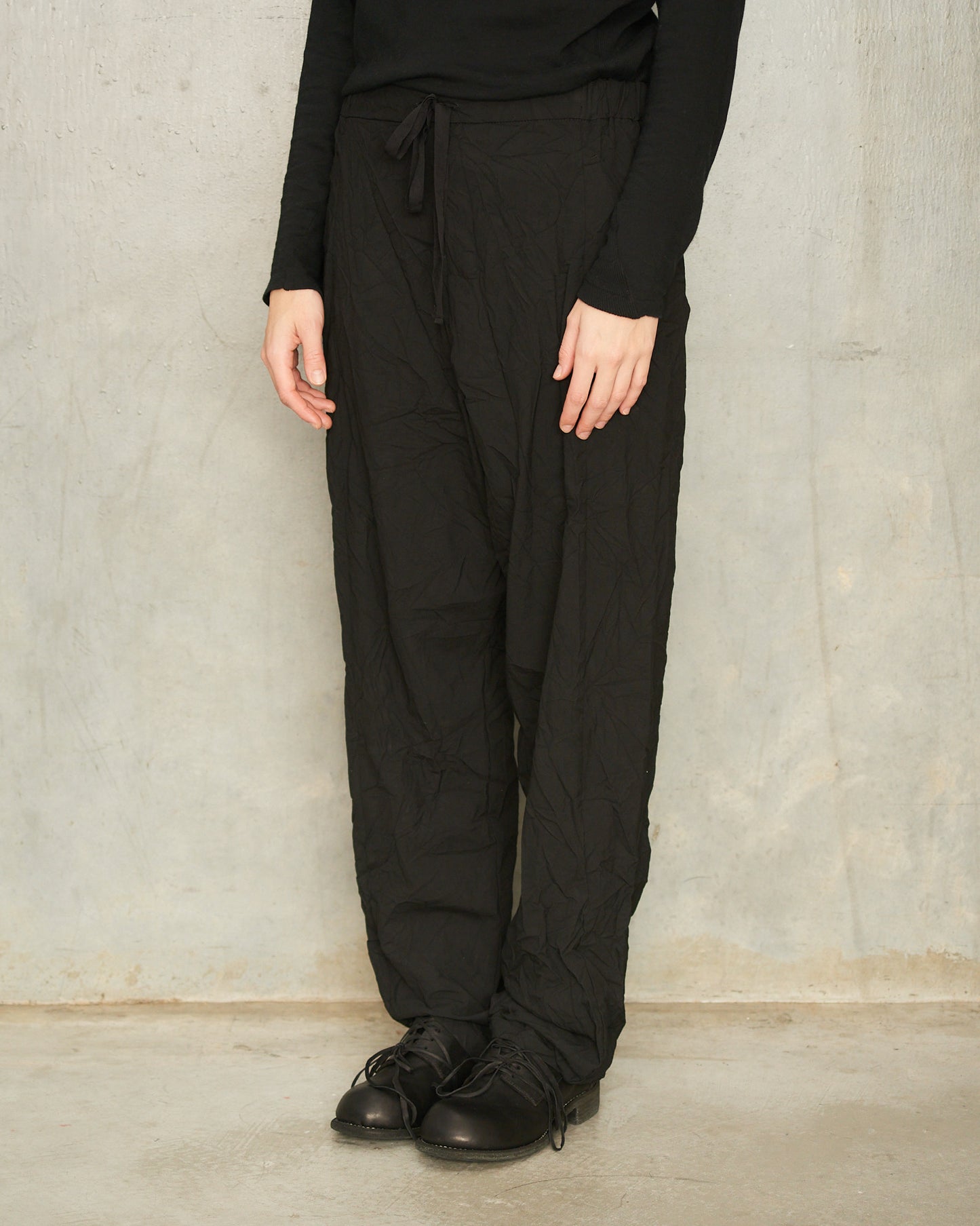 Black Stretch Easy Pants