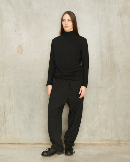Black Stretch Easy Pants