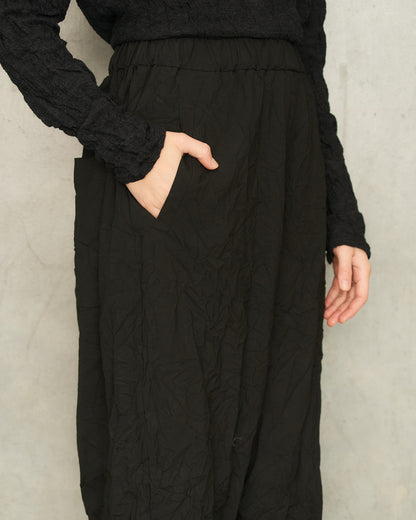 Black Stretch Sarouel Pants