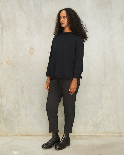 Black Stripe Tapered Pants