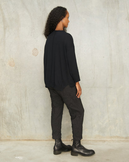 Black Stripe Tapered Pants