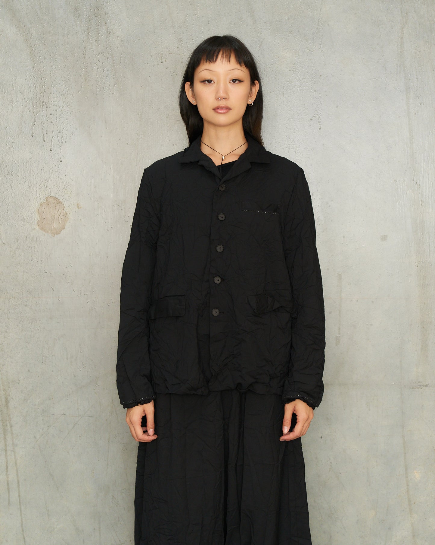 Black Wool Twill Jacket