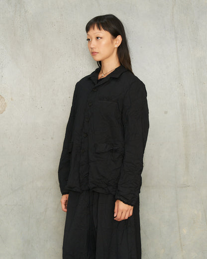 Black Wool Twill Jacket