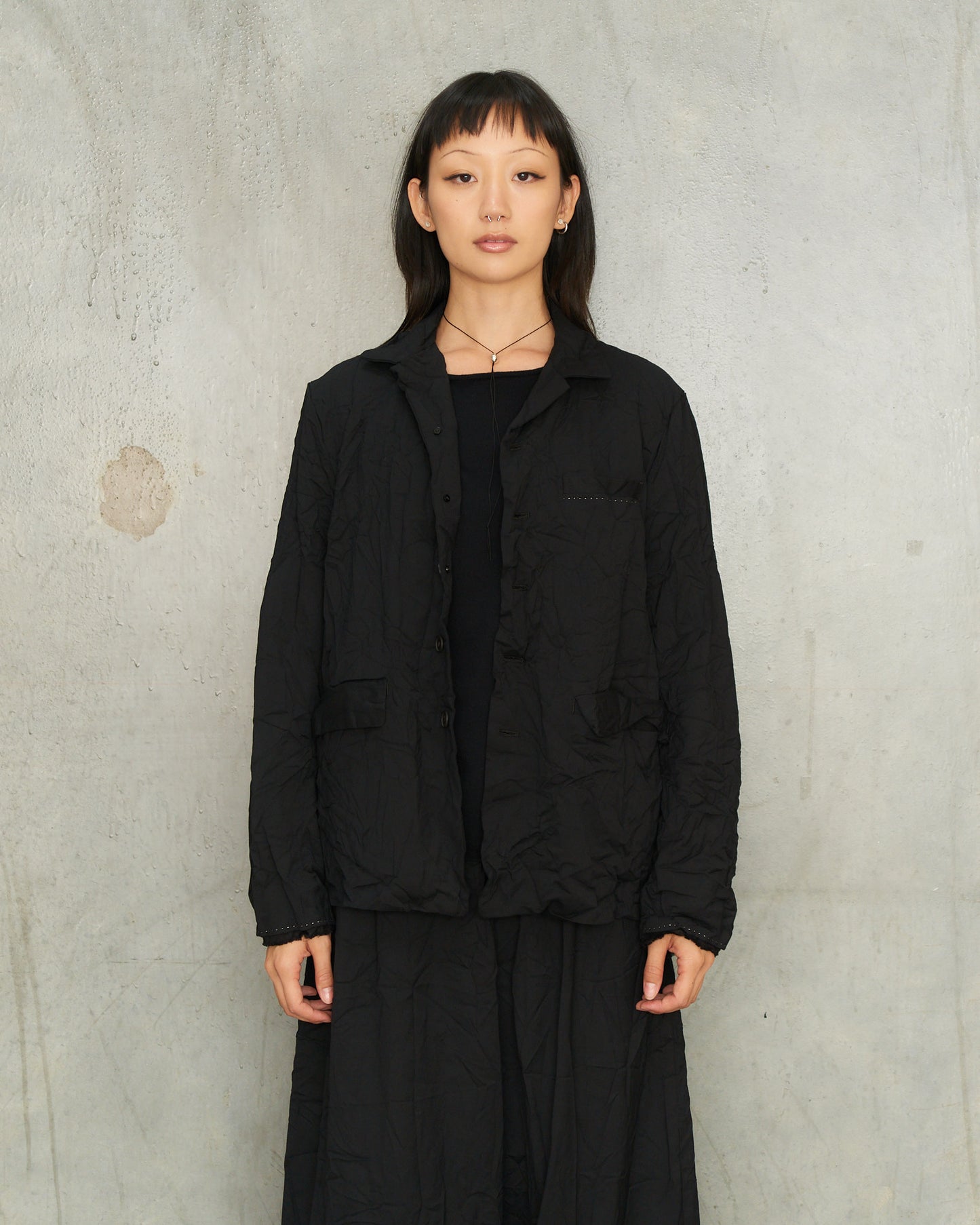 Black Wool Twill Jacket
