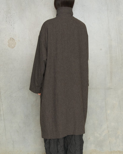 Brown Eco Wool Oversized Coat