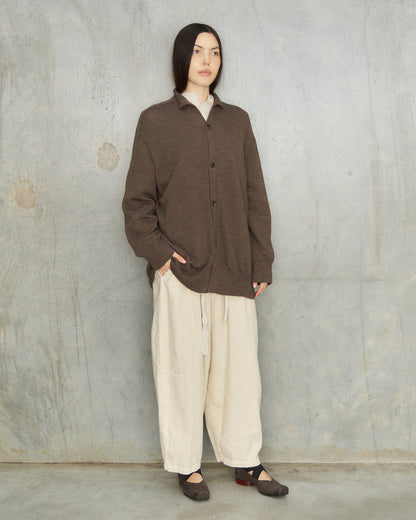 Brown Merino Wool Cardigan
