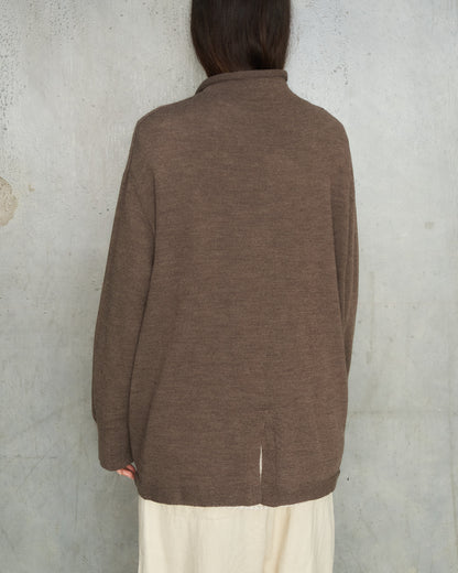 Brown Merino Wool Cardigan