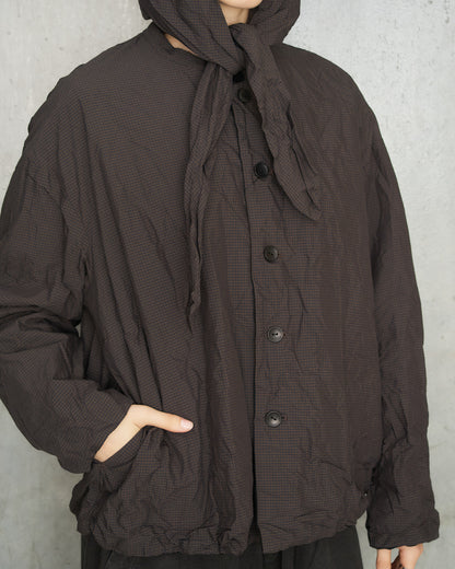 Brown Mini Check Short Jacket