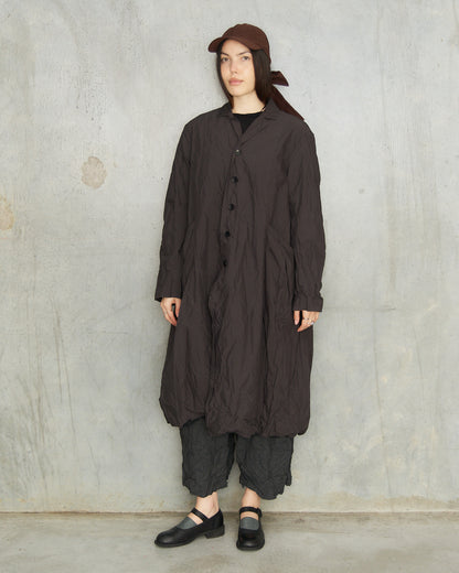 Brown Mini Check Tailored Coat