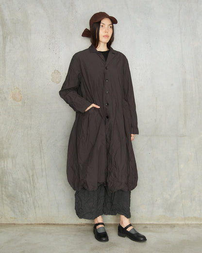Brown Mini Check Tailored Coat