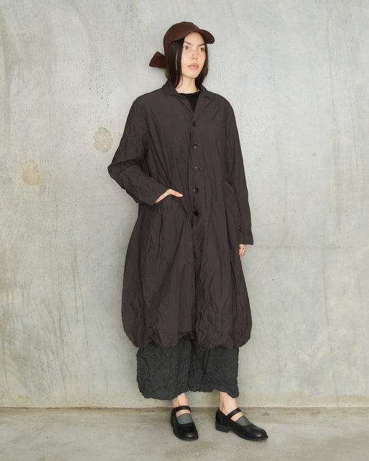 Brown Mini Check Tailored Coat