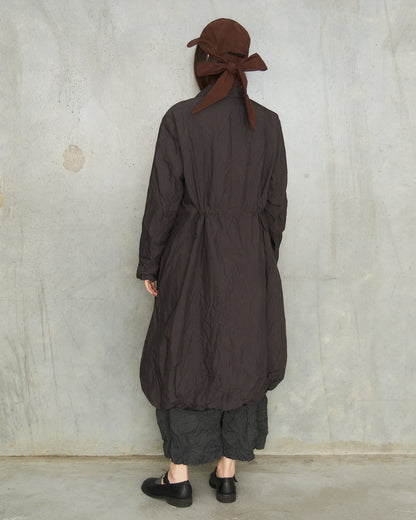 Brown Mini Check Tailored Coat