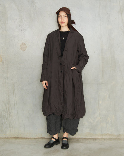 Brown Mini Check Tailored Coat