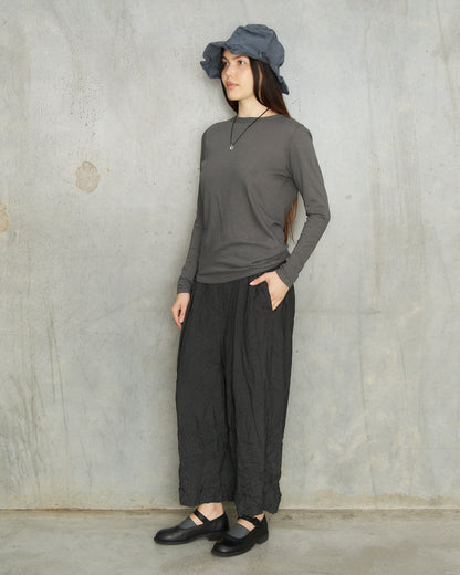 Charcoal Recycled Pinhead Wide Pants