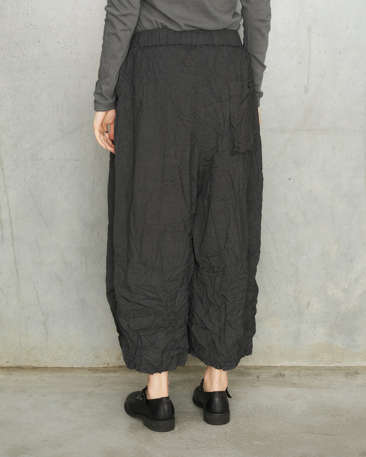 Charcoal Recycled Pinhead Wide Pants