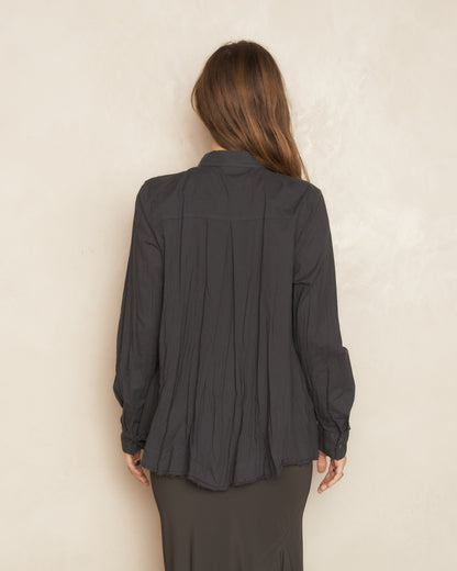 Charcoal Washed Lawn Blouse