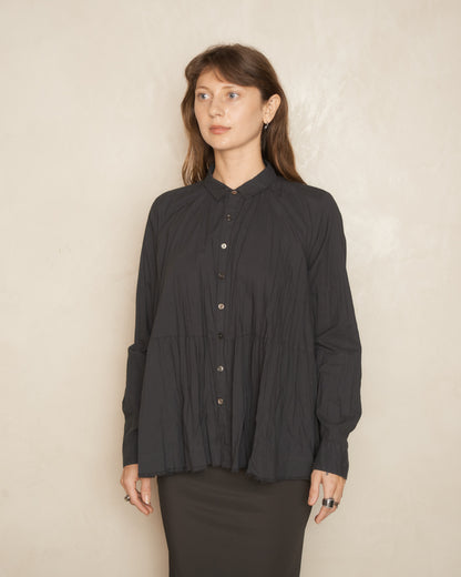 Charcoal Washed Lawn Blouse