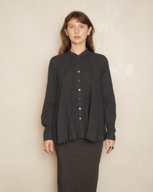 Charcoal Washed Lawn Blouse