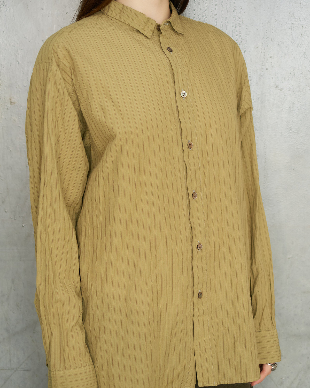 Green Dobby Stripe Shirt