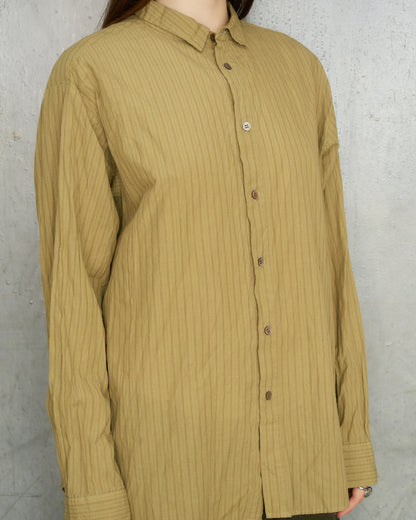 Green Dobby Stripe Shirt