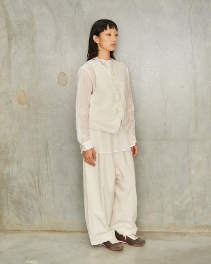 Ivory Oxford Relaxed Pants
