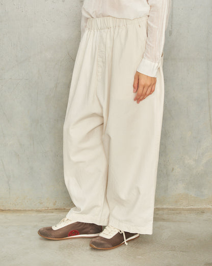 Ivory Oxford Relaxed Pants