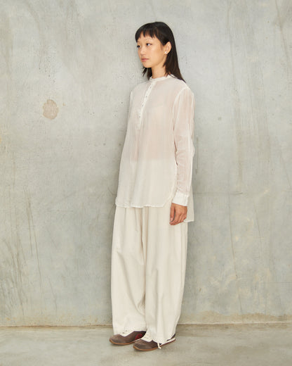 Ivory Oxford Relaxed Pants