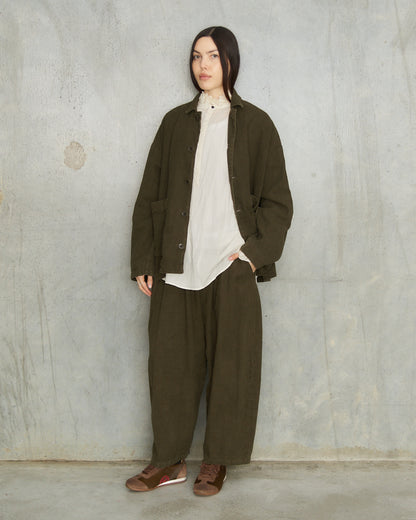Khaki Brushed Linen Jacket