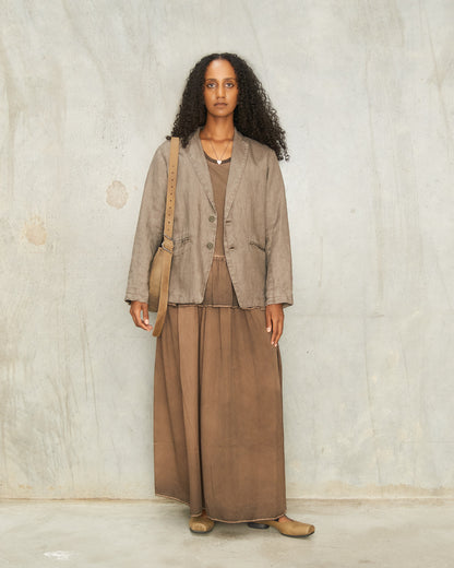 Khaki Linen Tailored Jacket