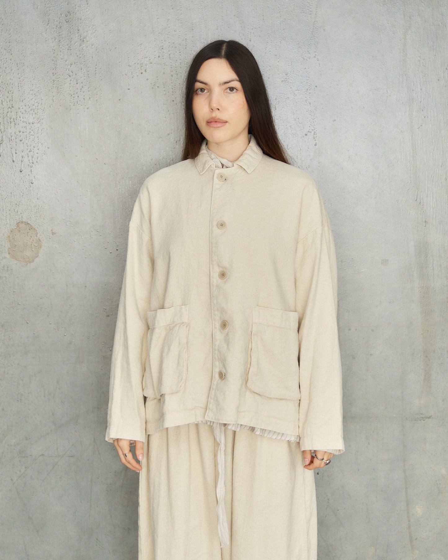 Natural Brushed Linen Jacket