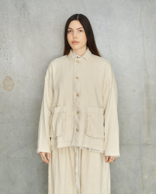 Natural Brushed Linen Jacket