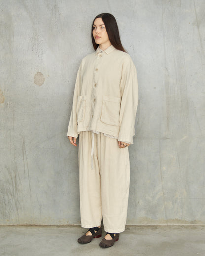 Natural Brushed Linen Jacket
