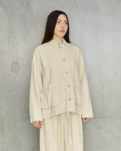 Natural Brushed Linen Jacket
