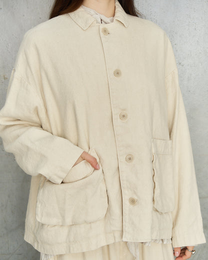 Natural Brushed Linen Jacket