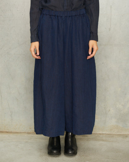 Navy Linen Chambray Pants