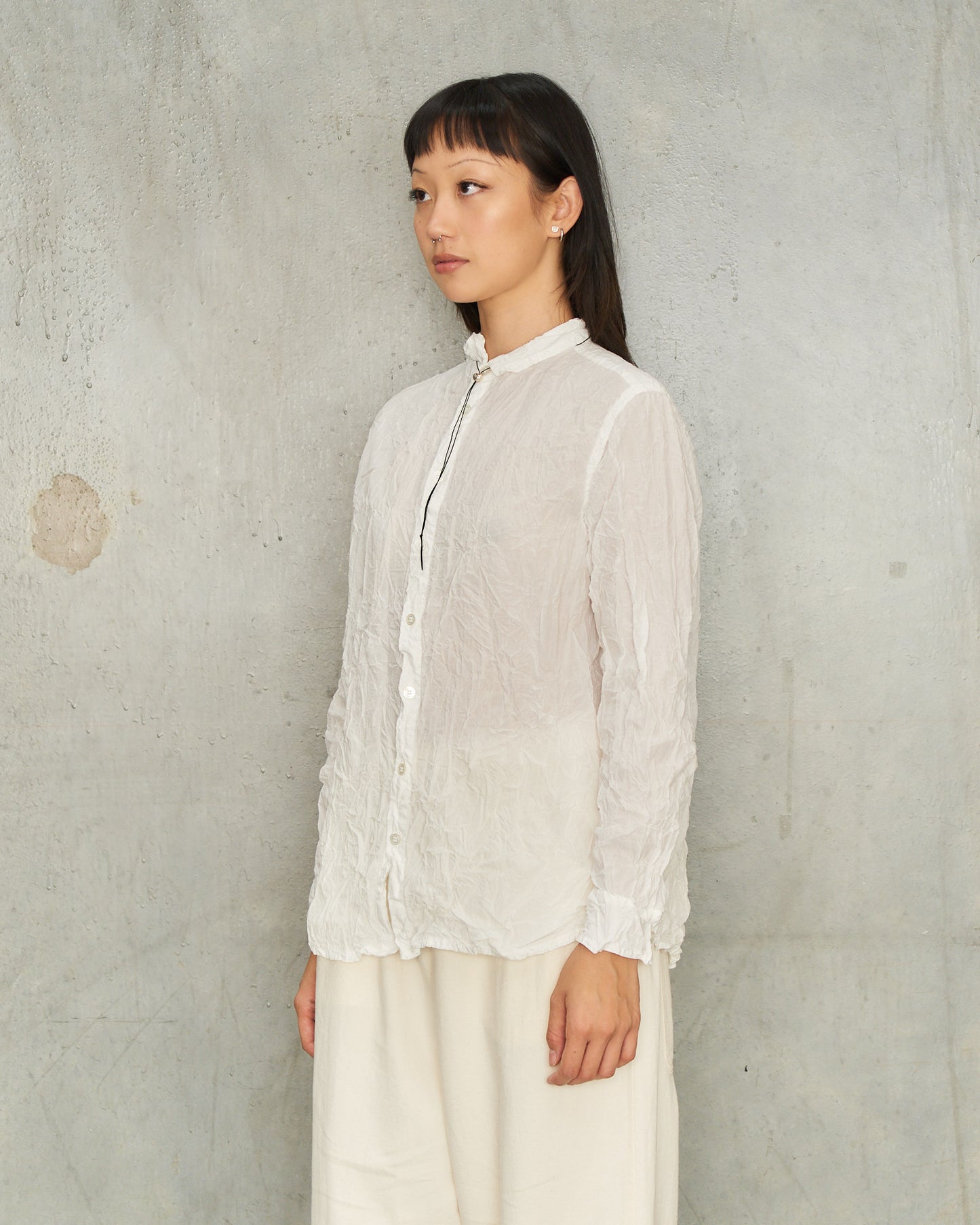 White Crinkle Classic Shirt