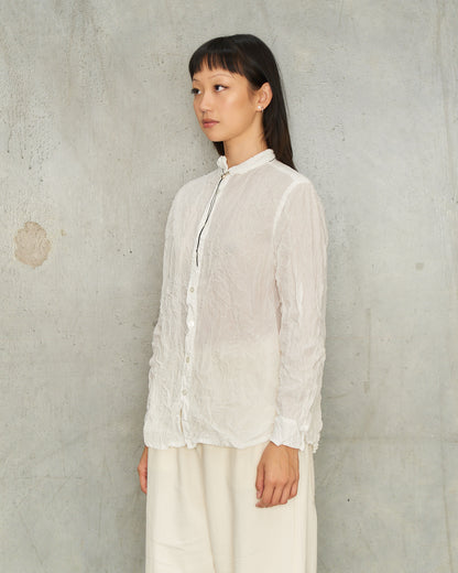White Crinkle Classic Shirt