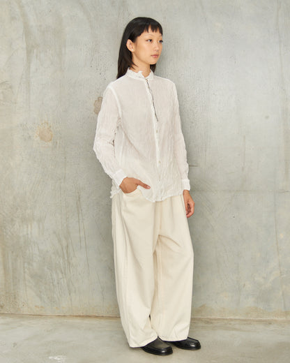 White Crinkle Classic Shirt