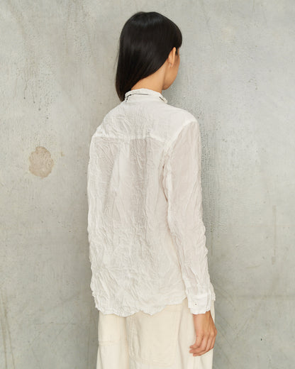White Crinkle Classic Shirt