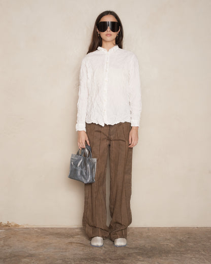 White Natural Wine Dye Blouse