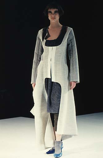 Comme Des Garcons FW1998 Navy Wool Corset Dress