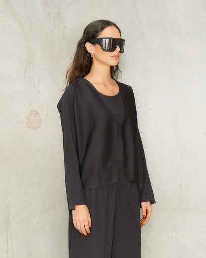 Black A-POC Form Cardigan