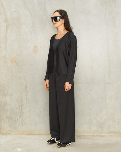 Black A-POC Form Cardigan